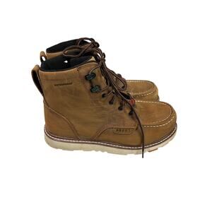 BRUNT The Marin Comp Toe Waterproof Work Boots Men’s 10 Brown ASTM EH Wedge